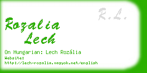 rozalia lech business card